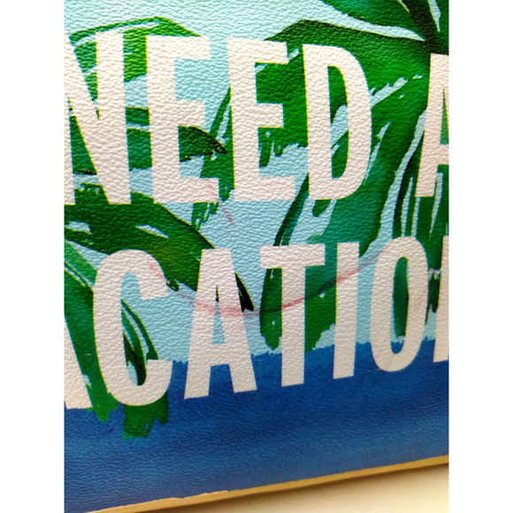 Kate Spade Francis I Need A Vacation Multicolor Double Handle Tote Bag - Picture 6 of 15